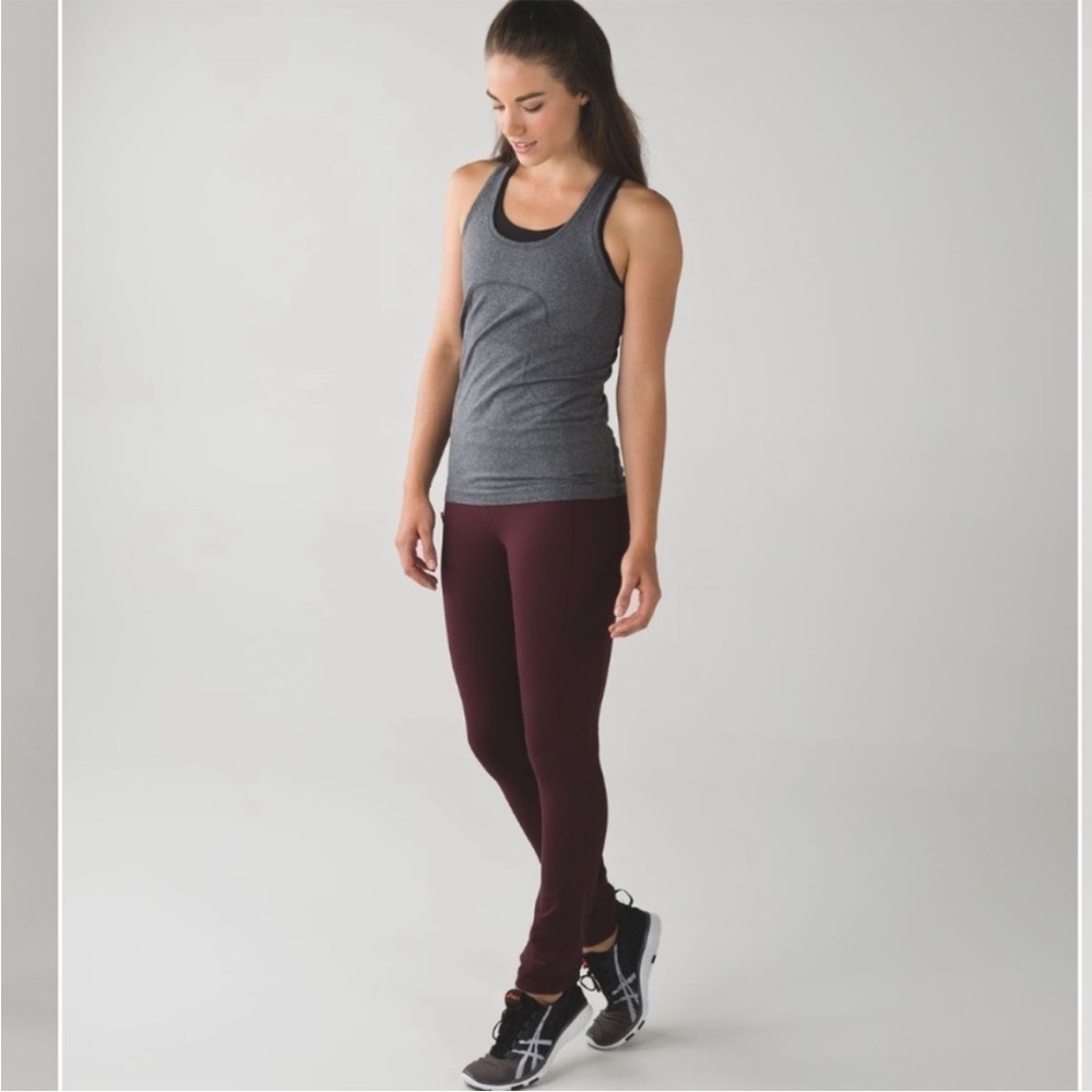 Lululemon Women's Can't Stop Pant II Mountain Peaks Bon Bon Bordeaux Drama 6